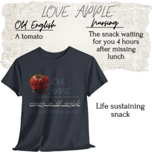 Love Apple in Nursing T-shirt Mockup