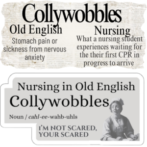 Collywobbles in Nursing sticker
