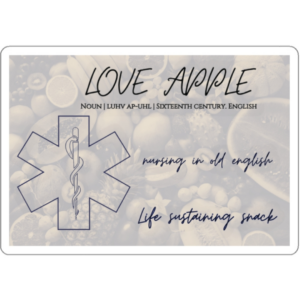 Love Apple in Nursing Magnet