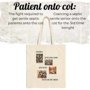 Pt onto cot Tote EMS Mockup