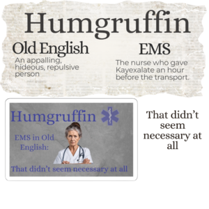 Humgruffin in EMS sticker Mockup