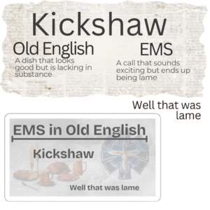 Kickshaw in EMS sticker