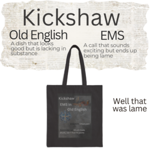 Kickshaw in EMS tote bag Mockup